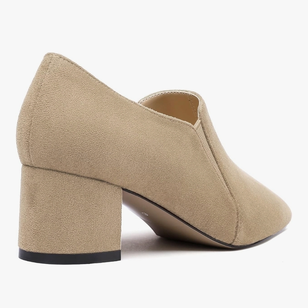 ELDOF Tan Women's Block Heel Shoes - Picture 4 of 8